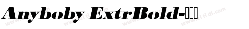 Anyboby ExtrBold字体转换